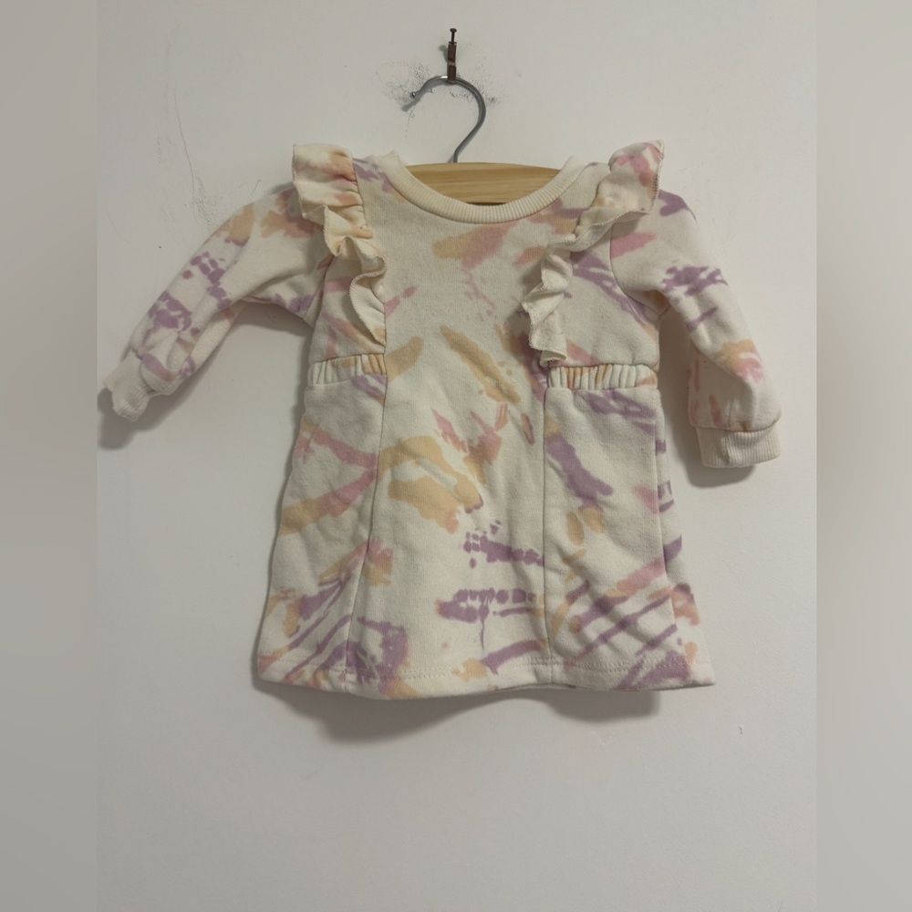 Grayson Mini Newborn Charming Ruffle Sleeve Kids Dress - Cream, Pink, and Purple